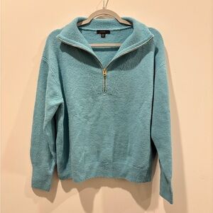 J. Crew Teal Zip-Up Sweater